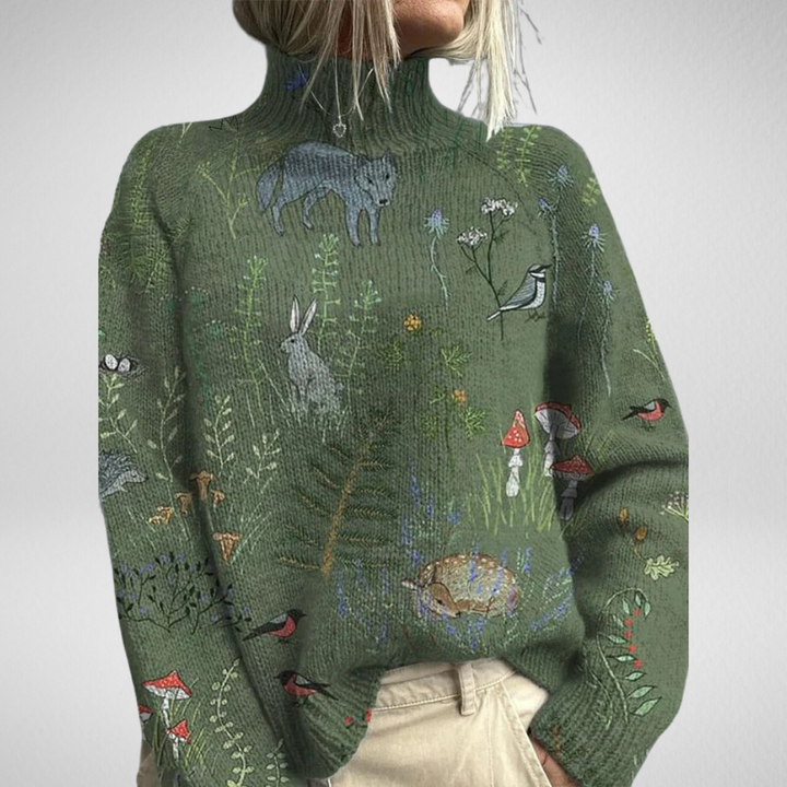 Marline Embroidered Sweater Wild Garden