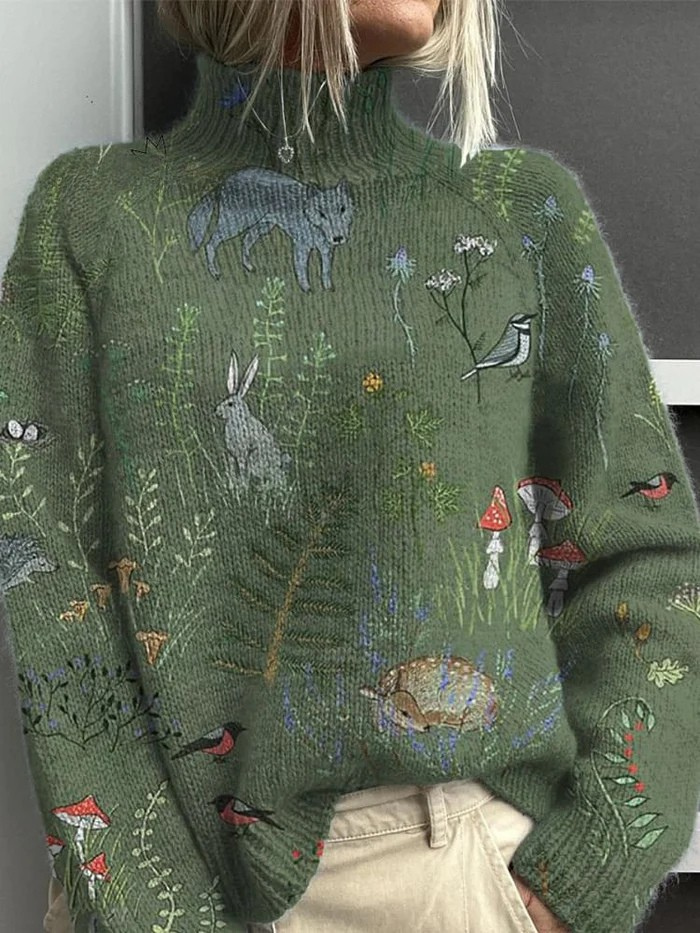Marline Embroidered Sweater Wild Garden