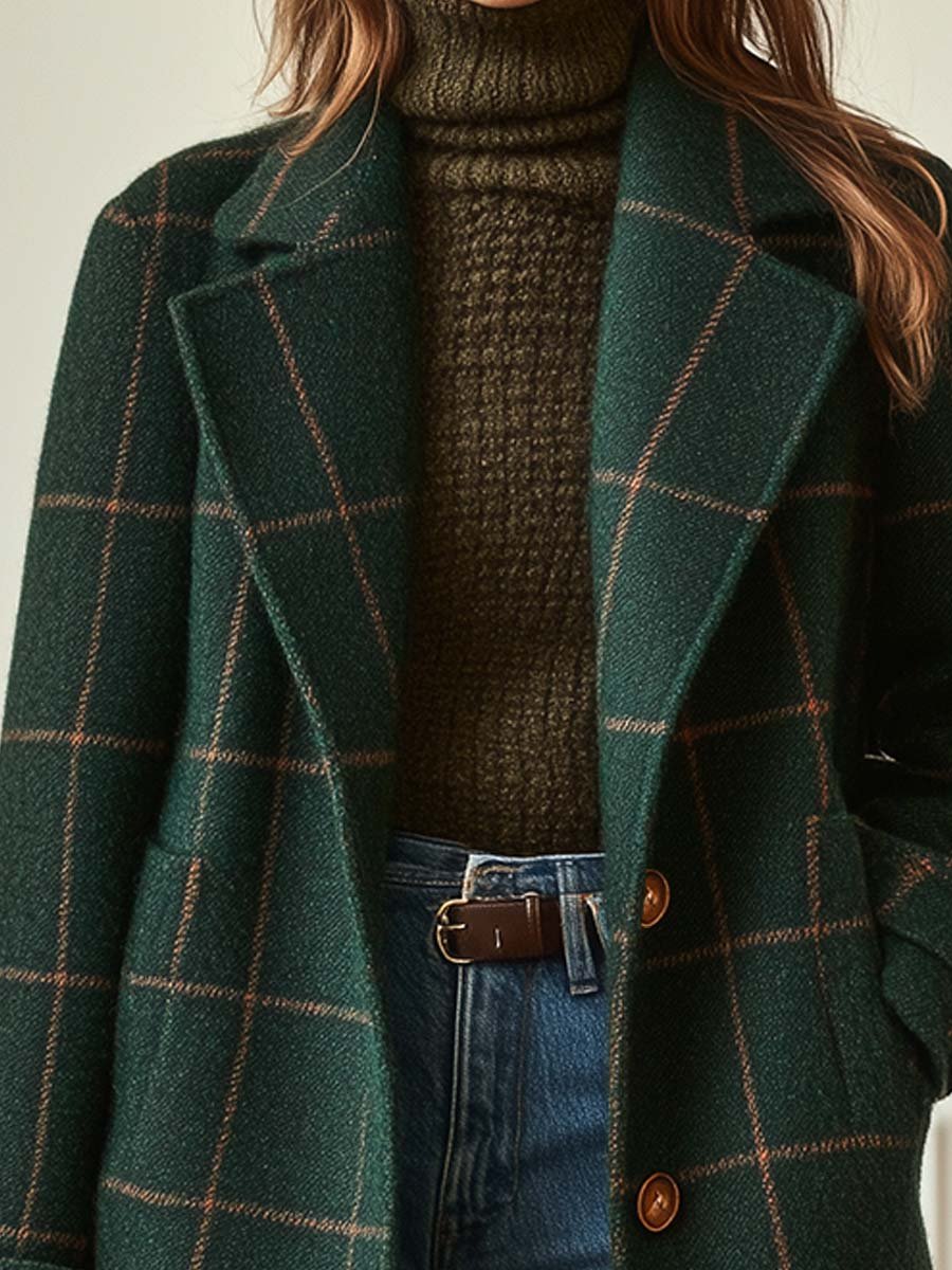True North Plaid Overcoat